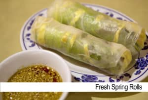 Spring Rolls are a favorite of guests at The Speckled Hen Inn