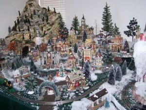 Christmas Village with Mountain